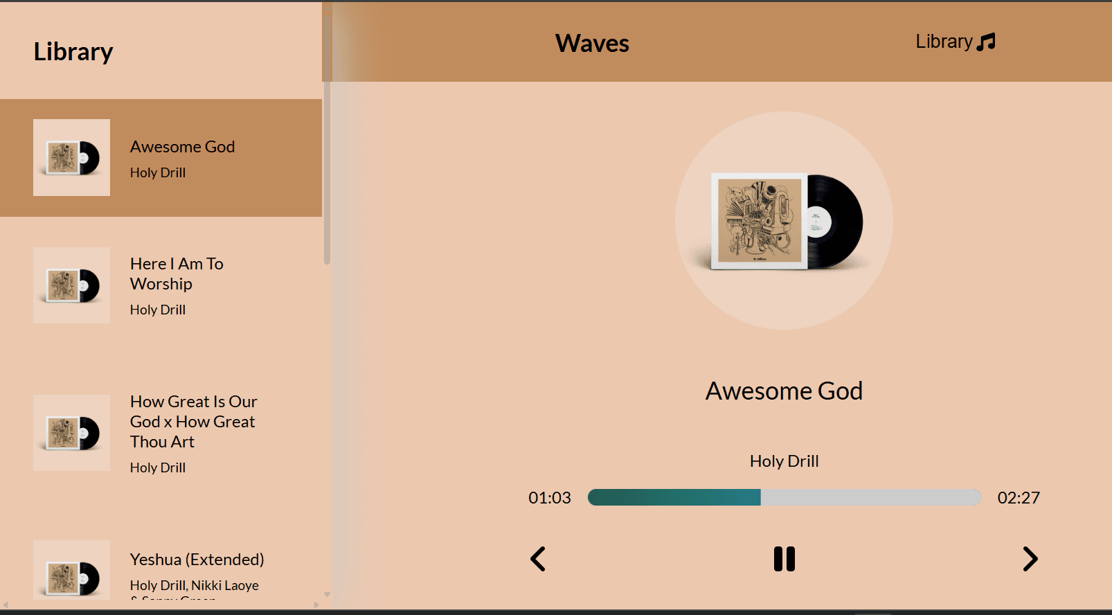 Wave Music Player project preview